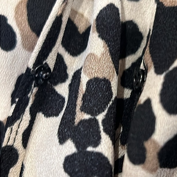 NWOT Halogen Women's Leopard Multi Playsuit Romper Short Sleeves Sz S - Picture 12 of 16